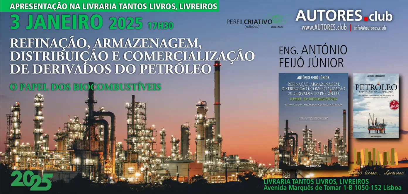 Apresentação de livro sobre a indústria de petróleo no dia 3 de janeiro de 2025